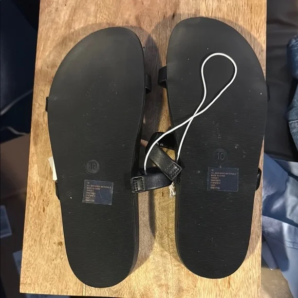 Black Slide Sandals - Picture 2 of 2
